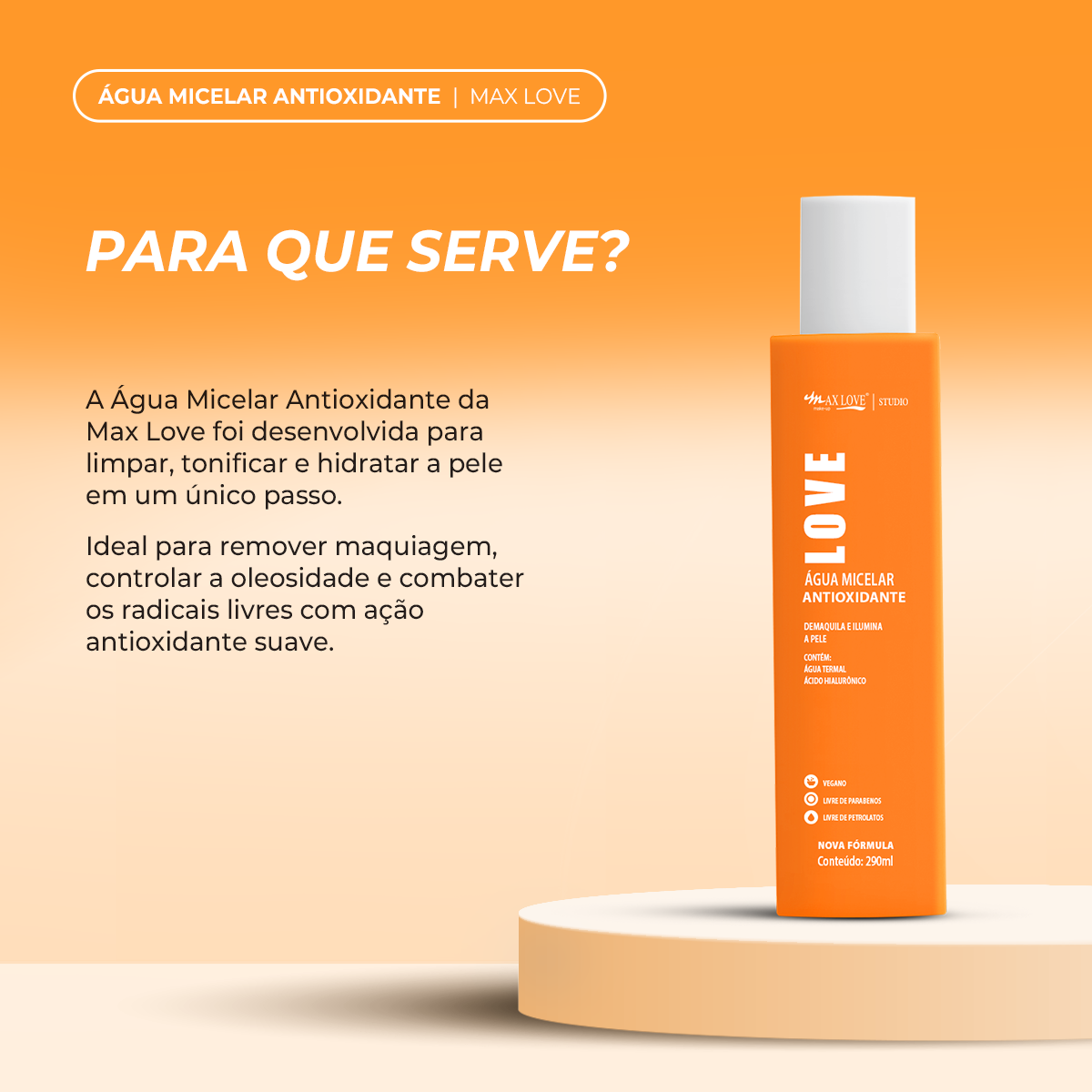 Agua Micelar Antioxidante - Max Love - Imagem 3