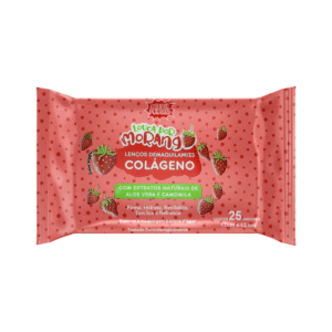 Lenços Demaquilante Colageno Louca por Morango - Super Poderes