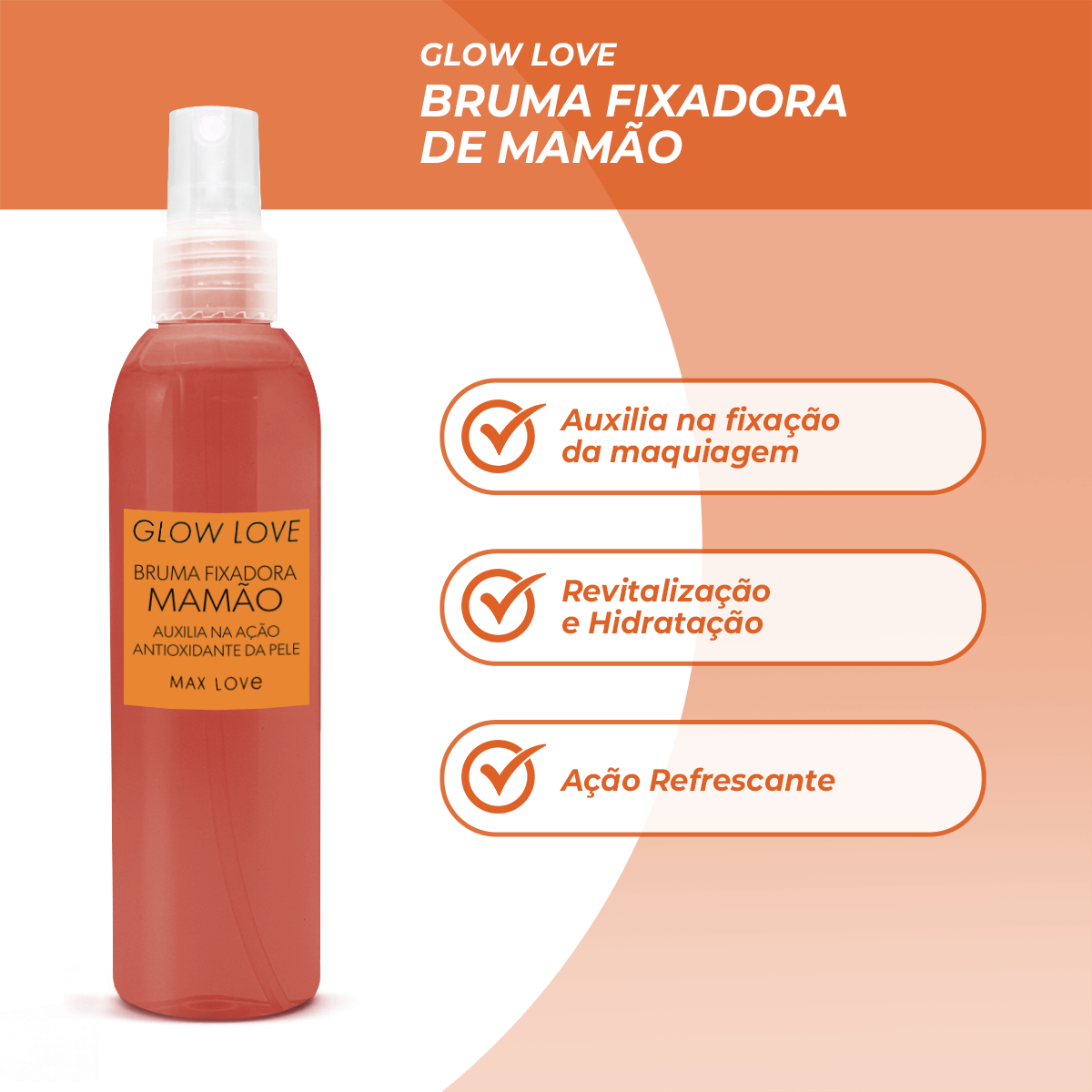 Bruma Fixadora Glow Love Mamao - Imagem 4