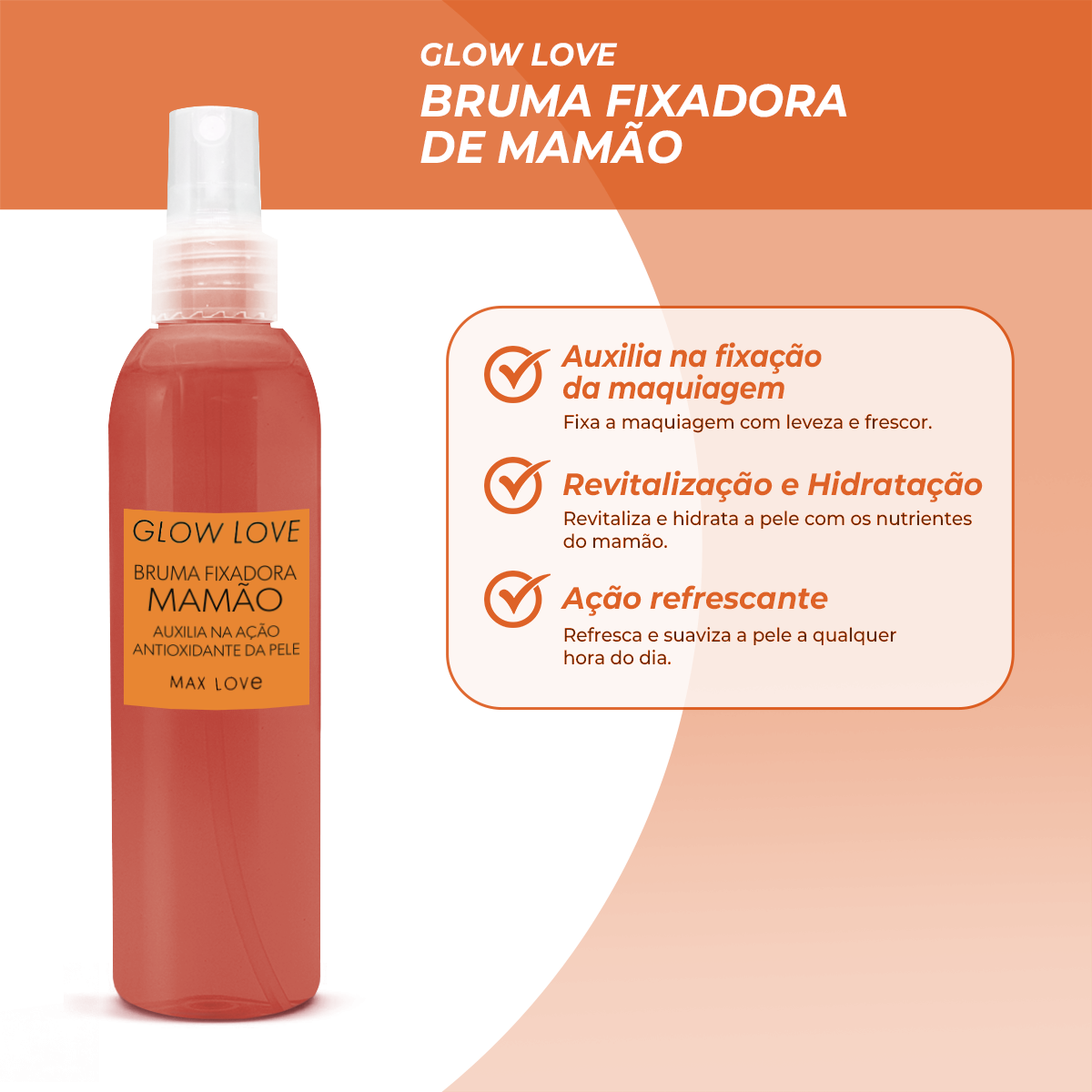 Bruma Fixadora Glow Love Mamao - Imagem 5