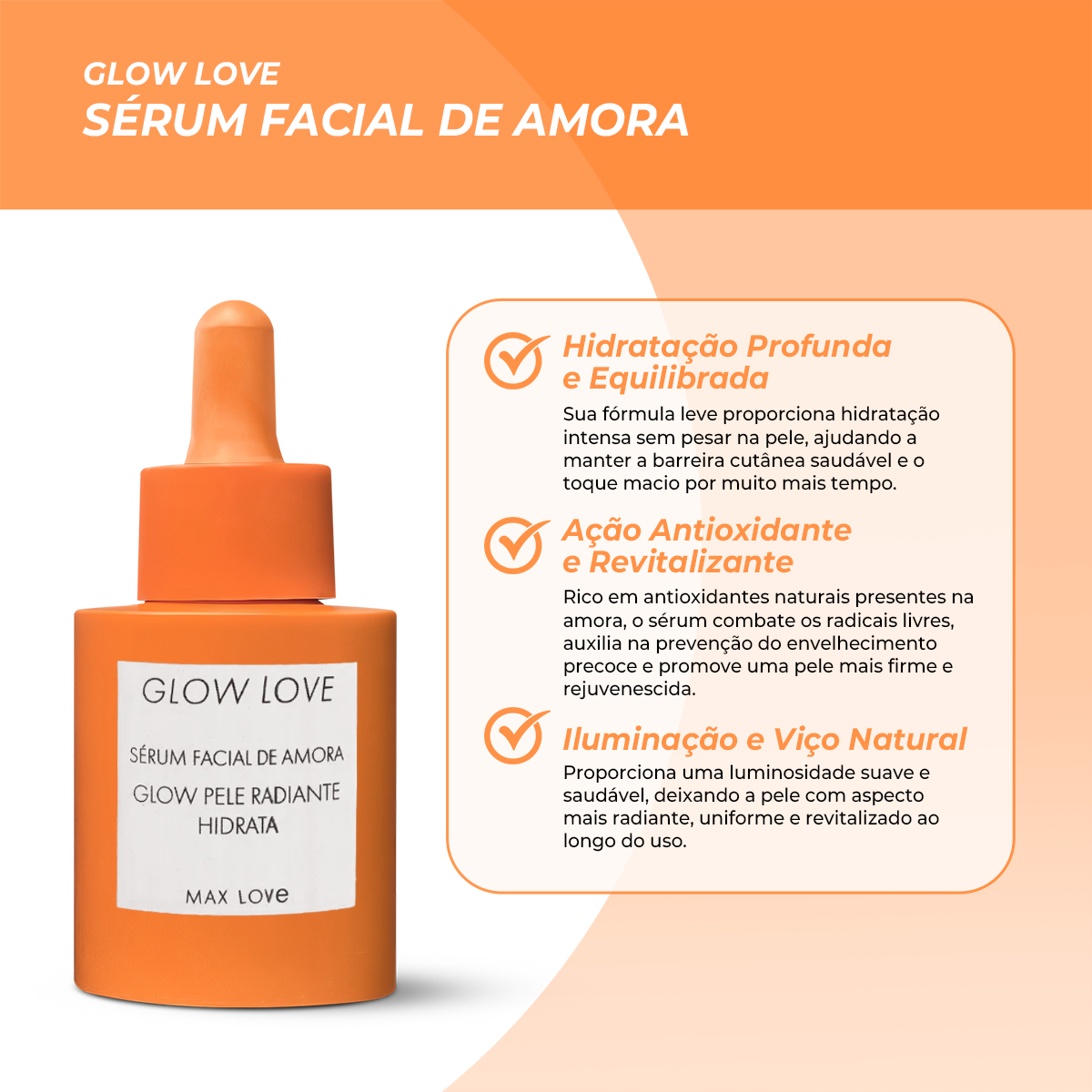 Sérum Facial de Amora Glow Love - MAX LOVE - Imagem 5