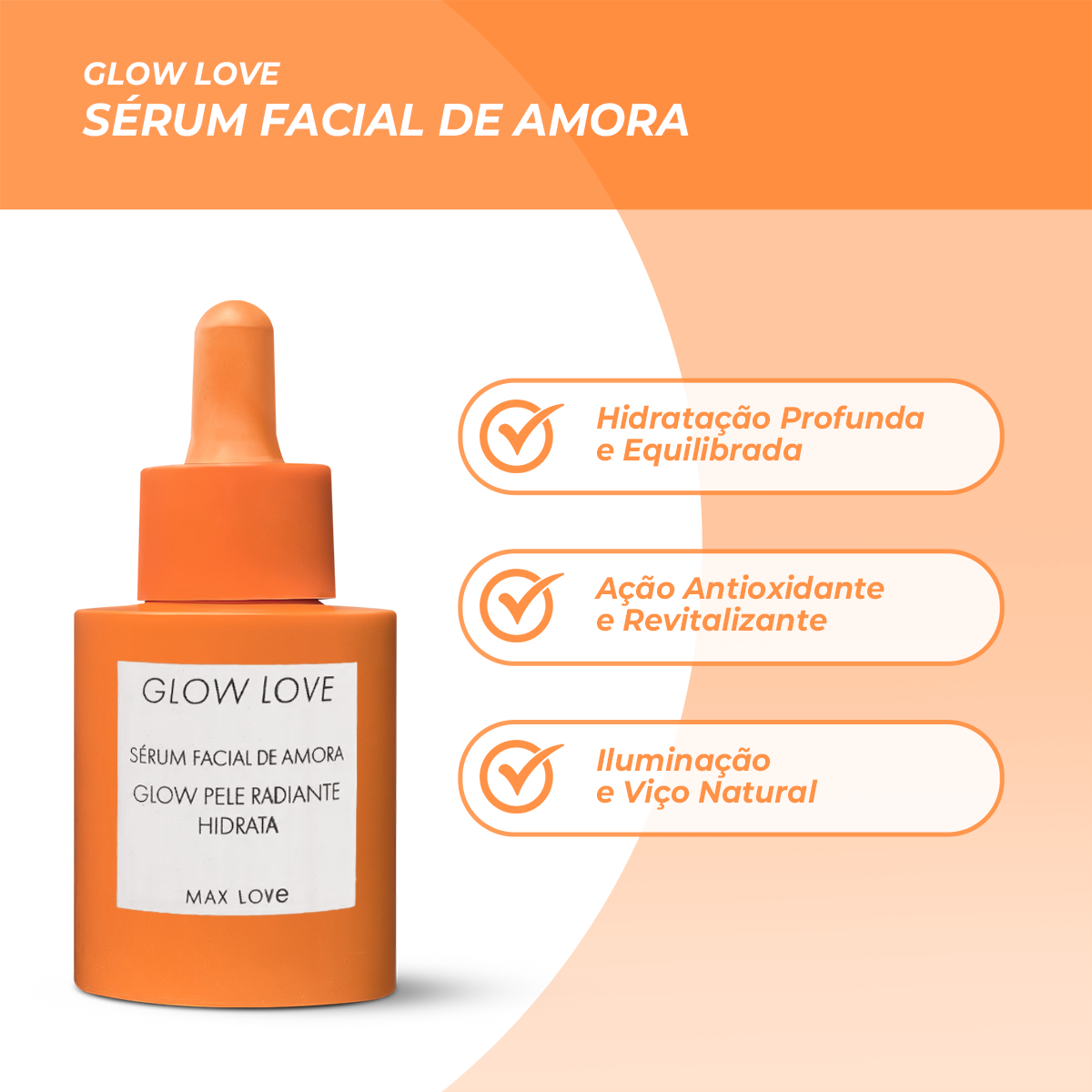 Sérum Facial de Amora Glow Love - MAX LOVE - Imagem 4
