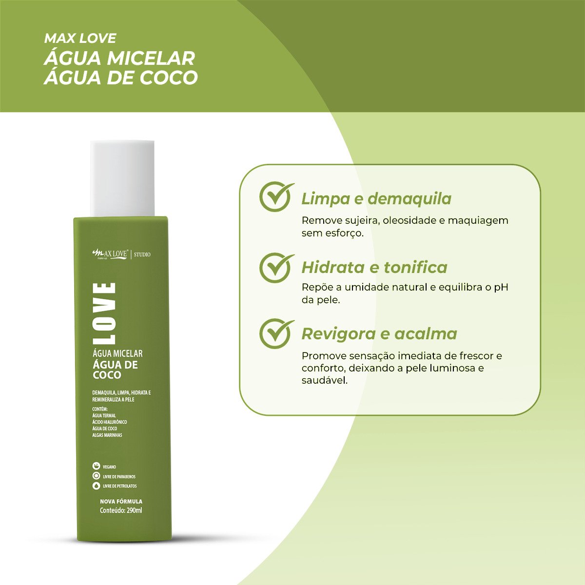 Água Micelar Água de Coco - Max Love - Imagem 5