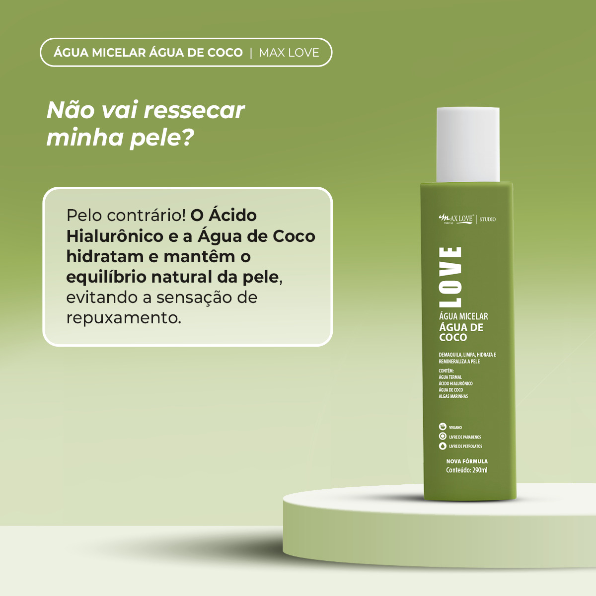 Água Micelar Água de Coco - Max Love - Imagem 4